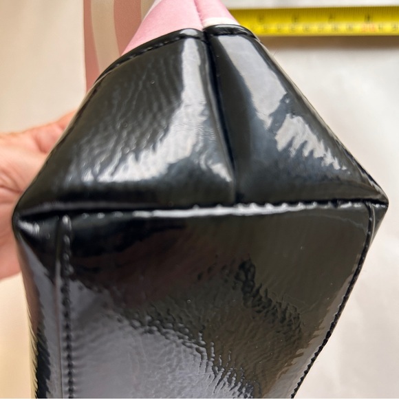 Betsey Johnson Pink and Black Heart Pattern Women's Make-up Bag Kit  Clutch - Picture 8 of 15